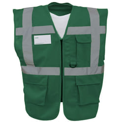 Yoko Hi-Vis Premium Executive/Manager Waistcoat / Jacket - L, Paramedic Green