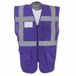 Yoko Hi-Vis Premium Executive/Manager Waistcoat / Jacket - M, Purple