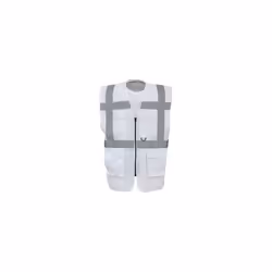 Yoko Hi-Vis Premium Executive/Manager Waistcoat / Jacket - 3XL, White