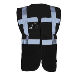 Yoko Hi-Vis Premium Executive/Manager Waistcoat / Jacket - 4XL, Black