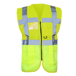 Yoko Hi-Vis Premium Executive/Manager Waistcoat / Jacket - 5XL, Hi-Vis Yellow