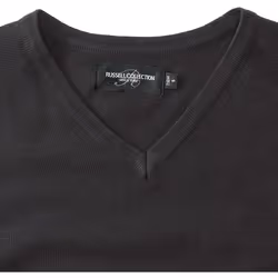 Russell Collection Mens V-Neck Sleevless Knitted Pullover Top / Jumper - XS, Charcoal Marl