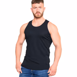 Duke Mens Fabio-1 Muscle Vest - XL, Black