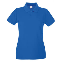 Womens/Ladies Fitted Short Sleeve Casual Polo Shirt - Large, Cobalt