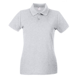 Womens/Ladies Fitted Short Sleeve Casual Polo Shirt - 2XL, Grey Marl