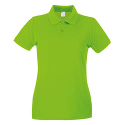 Womens/Ladies Fitted Short Sleeve Casual Polo Shirt - 2XL, Lime Green