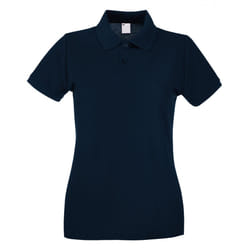 Womens/Ladies Fitted Short Sleeve Casual Polo Shirt - Large, Midnight Blue