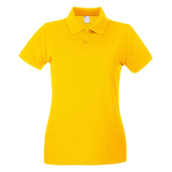 Womens/Ladies Fitted Short Sleeve Casual Polo Shirt - 2XL, Gold