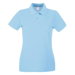 Womens/Ladies Fitted Short Sleeve Casual Polo Shirt - X Small, Light Blue