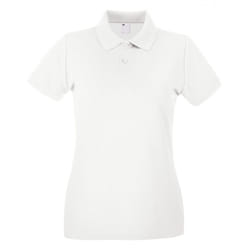 Womens/Ladies Fitted Short Sleeve Casual Polo Shirt - X Small, Snow