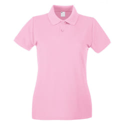 Womens/Ladies Fitted Short Sleeve Casual Polo Shirt - X Small, Baby Pink