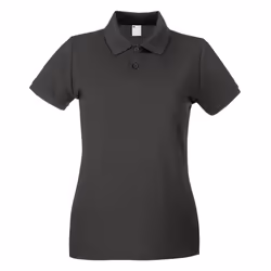 Womens/Ladies Fitted Short Sleeve Casual Polo Shirt - Small, Graphite