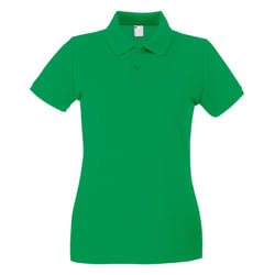 Womens/Ladies Fitted Short Sleeve Casual Polo Shirt - X Large, Bright Green
