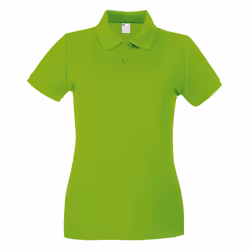Womens/Ladies Fitted Short Sleeve Casual Polo Shirt - Medium, Lime Green