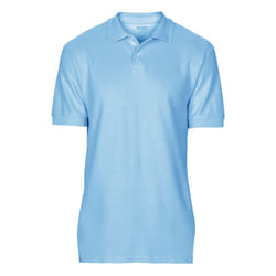 Gildan Softstyle Mens Short Sleeve Double Pique Polo Shirt - 4XL, Light Blue