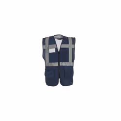 Yoko Hi-Vis Premium Executive/Manager Waistcoat / Jacket - 2XL, Navy Blue