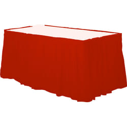 Amscan Rectangular Plastic Tablecover (Pack Of 12) - 137cm x 274cm, Orange Peel