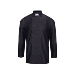 Premier Unisex Denim Chefs Jacket - XL, Black Denim
