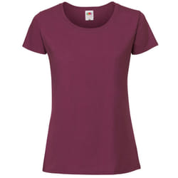 Fruit Of The Loom Womens/Ladies Ringspun Premium T-Shirt - L, Oxblood