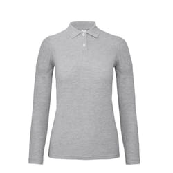 B&C ID.001 Womens/Ladies Long Sleeve Polo - 3XL, Taupe Grey