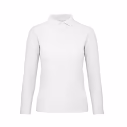 B&C ID.001 Womens/Ladies Long Sleeve Polo - 2XL, Snow