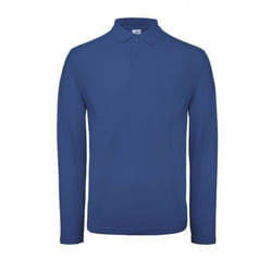 B&C ID.001 Mens Long Sleeve Polo - 4XL, Regal Blue