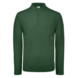B&C ID.001 Mens Long Sleeve Polo - XS, Racing Green