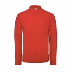 B&C ID.001 Mens Long Sleeve Polo - XS, Crimson
