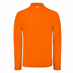 B&C ID.001 Mens Long Sleeve Polo - XL, Bright Orange