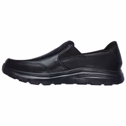 Skechers Mens Leather Flex Advantage SR - Bronwood Slip On Shoes - 7 UK, Black