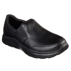 Skechers Mens Leather Flex Advantage SR - Bronwood Slip On Shoes - 13 UK, Black