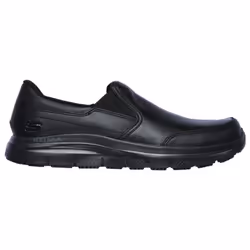 Skechers Mens Leather Flex Advantage SR - Bronwood Slip On Shoes - 10 UK, Black