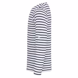Premier Mens Long John Roll Sleeve Tee - XS, White/Navy