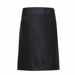 Premier Unisex Adults Division Waxed Look Denim Waist Apron - One Size, Black Denim
