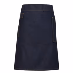 Premier Unisex Adults Division Waxed Look Denim Waist Apron - One Size, Indigo Denim