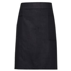 Premier Unisex Adults Division Waxed Look Denim Waist Apron - One Size, Indigo/Brown Denim