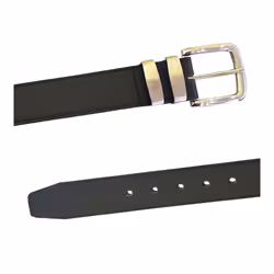 Duke Mens Noah D555 Double Metal Loop Belt - 34, Black