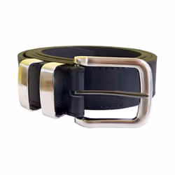 Duke Mens Noah D555 Double Metal Loop Belt - 36, Black