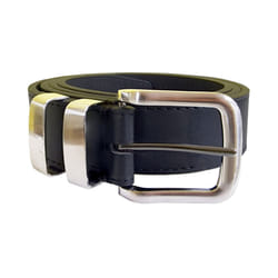 Duke Mens Noah D555 Double Metal Loop Belt - 36, Black