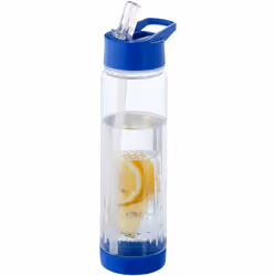 Bullet Tutti Frutti Bottle With Infuser - 25.9 x 7.1 cm, Transparent/Blue