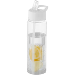 Bullet Tutti Frutti Bottle With Infuser - 25.9 x 7.1 cm, Transparent/White