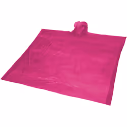Bullet Ziva Adults Unisex Disposable Rain Poncho With Pouch - 90 x 120cm, Pink