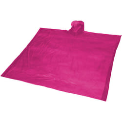 Bullet Ziva Adults Unisex Disposable Rain Poncho With Pouch - 90 x 120cm, Pink
