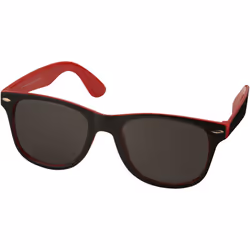 Bullet Sun Ray Sunglasses - Black With Colour Pop - 14.5 x 15 x 5 cm, Red/Solid Black