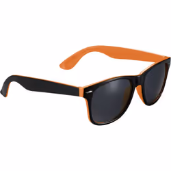 Bullet Sun Ray Sunglasses - Black With Colour Pop - 14.5 x 15 x 5 cm, Orange/Solid Black