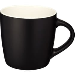 Bullet Riviera Ceramic Mug - 11 x 8.4 x 8.8 cm, Solid Black/White