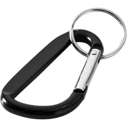 Bullet Timor Carabiner Key Chain - 3.4 x 0.6 x 6.2 cm, Solid Black