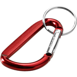 Bullet Timor Carabiner Key Chain - 3.4 x 0.6 x 6.2 cm, Red