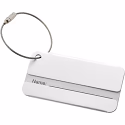 Bullet Discovery Luggage Tag - 8 x 4 x 0.2 cm, Silver