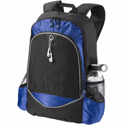 Bullet Benton 15in Laptop Backpack - 33 x 13.9 x 45 cm, Solid Black/Royal Blue